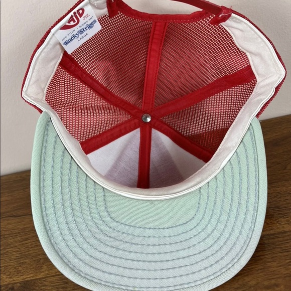 Vintage OSU Ohio State Buckeyes AJD Mesh Snapback Hat Cap USA Lucky Stripes NCAA - Picture 8 of 11